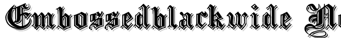 EmbossedBlackWide Normal font